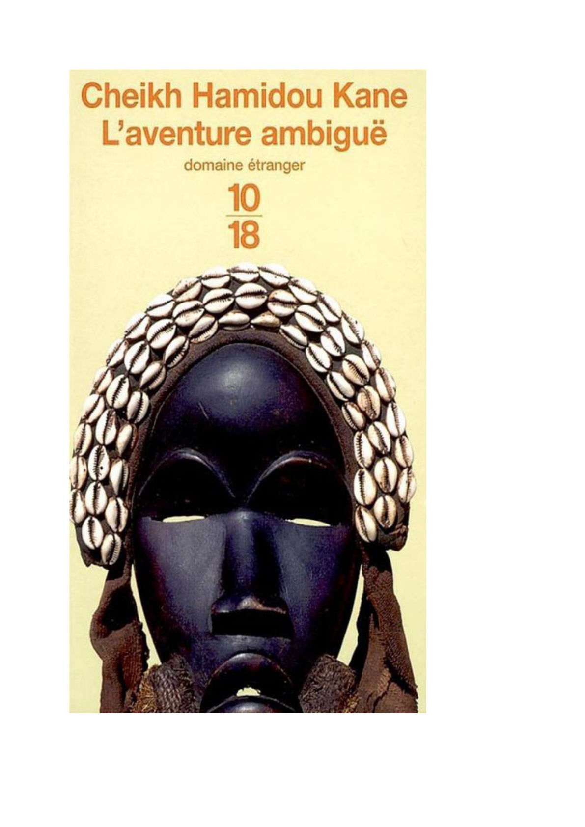 Couverture de L'aventure ambiguë